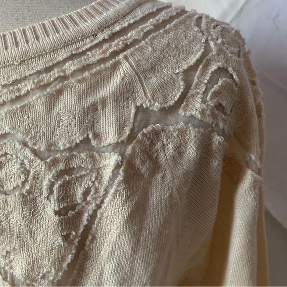 Celyn B. Elisabetta Franchi Ivory Lace Cut Outs Sweater IT 40 US 6 Sz Sm - Picture 8 of 13